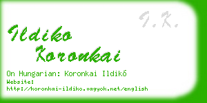 ildiko koronkai business card